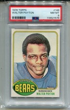 1976 Topps Walter Payton Rookie Card PSA 8 NM MINT Graded Centered #148. rookie card picture