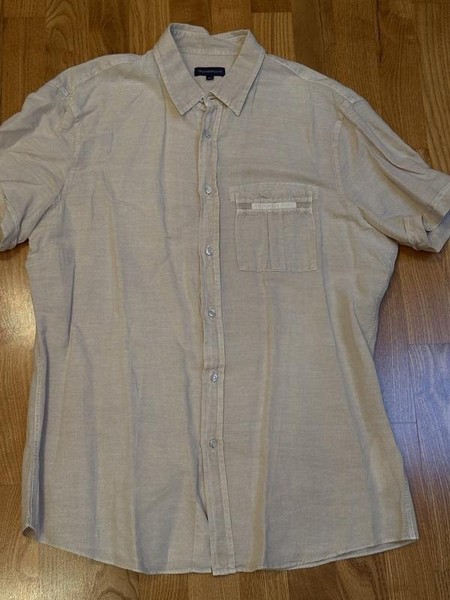 Men Trussardi Shirt Beige Linen 52