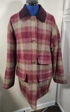 Vintage Daks reversible wool jacket, checked, brick, checkered coat jacket