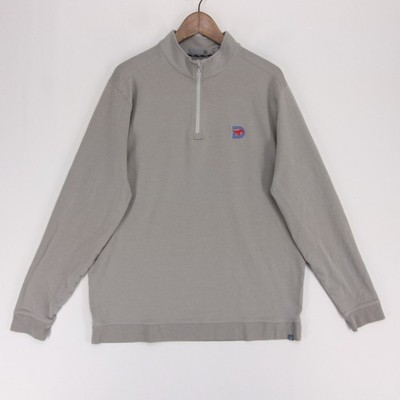 SMU Mustangs Tasc  1/4 Zip Mens XL Gray Bamboo Pullover Sweatshirt French Terry