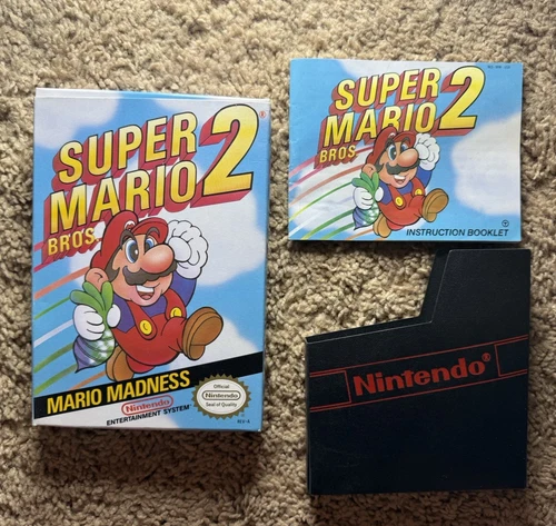Super Mario Bros. 2 BOX And Manual ONLY Nintendo, NES, 1988