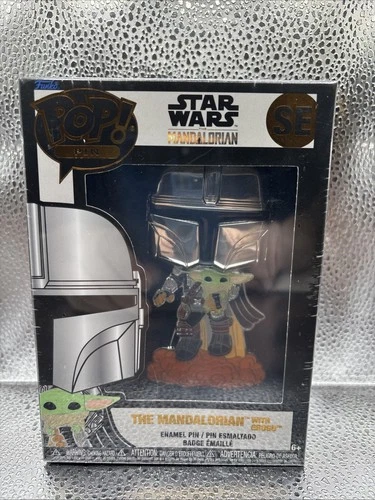 Funko Pop Enamel Pin The Mandalorian with Grogu SE NIB Sealed Star Wars
