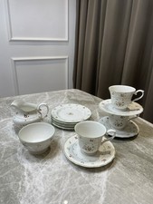 Royal Doulton Avignon Floral Bone China Tea Set Cups Saucers Plates England