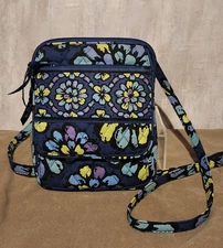 Vera Bradley Floral Crossbody Bag with Zipper Pockets