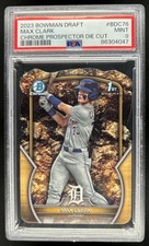 2023 Bowman Draft Max Clark Chrome Prospectors Die Cut 1st #/49 Tigers PSA 9