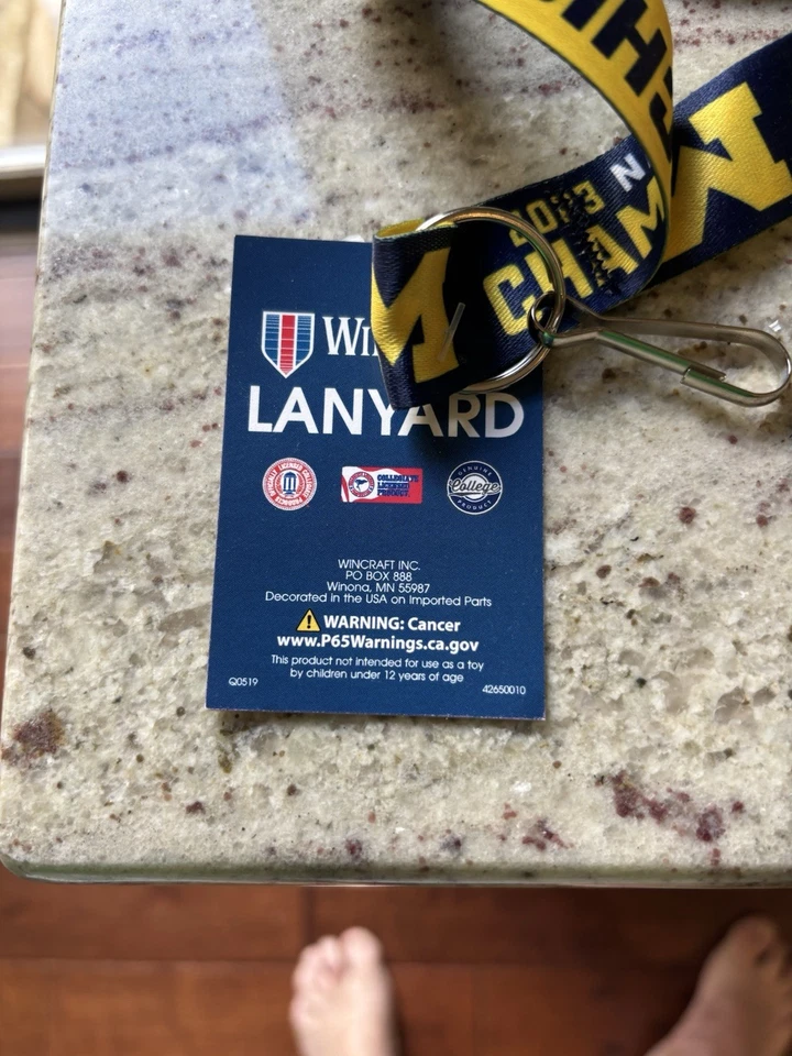 NWT THREE 2023 University of Michigan Wolverines Lanyard - Maize And Blue - Image 3 of 4