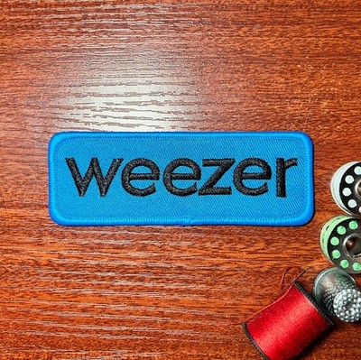 Weezer Fan Patch Blue Album Alt Geek Pop Emo Rock Embroidered Iron On 1.5x4.1''
