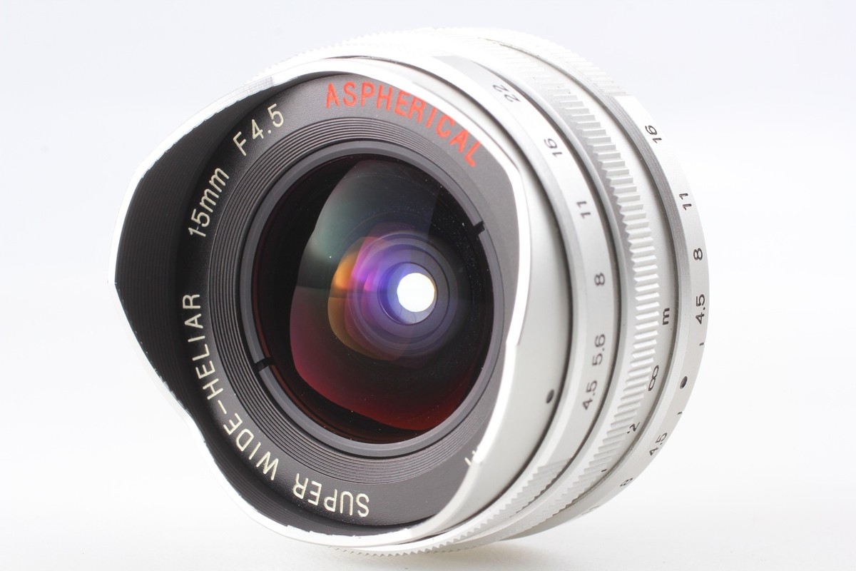 N MINT++ w/ Grip] Voigtlander Bessa L Silver Wide Heliar 15mm f