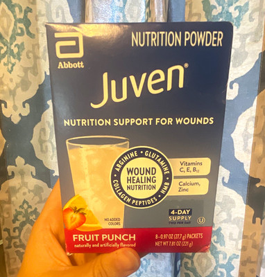 Abbott Juven Wound Healing Nutrition Powder, Fruit Punch 8ct 27.7g Exp 2027
