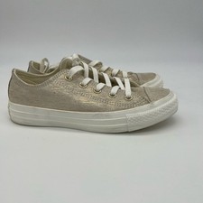 Converse Chuck Taylor All Star Low Top Metallic Gold Sneakers Sz 6