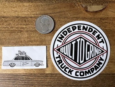 Independent Trucks Built To Grind BTG  Round sticker Indy NOS Authentic!