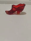 Vtg Amberina Fenton Glass Slipper