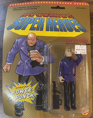 Lex Luthor with Power Punch 1989 ToyBiz Figure 4408 New DC Comics Super Heroes