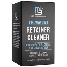 Retainer Cleanser Tablets Invisalign Cleaner, Removes Odors Discoloration Stains