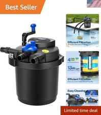 Advanced 1580 GPH Pond Filter with 13W UV Light for Clear Koi  Ornamental Ponds