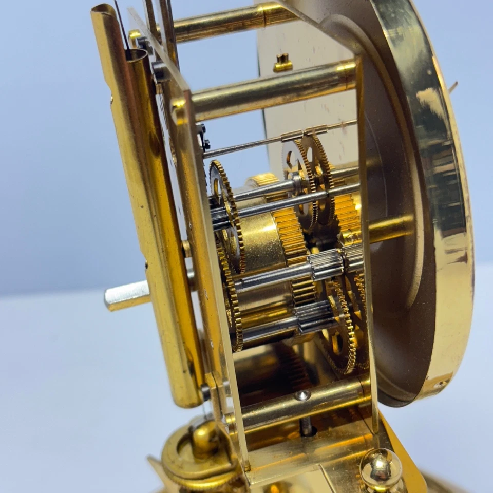 KERN SKELETON CLOCK 11" & LARGE Glass Dome + KEY Not Winding Parts Repair Prop - Image 4 of 4