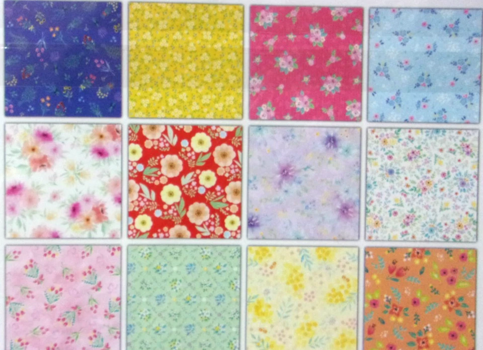 DAISO Flower 12 Design Origami Chiyogami Paper Japan - Image 3 of 3