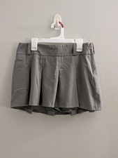 Abercrombie Grey Pleated Mini Skort Mid Rise Y2K Preppy Coquette Academia XS EUC
