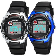 Kids Digital Sports Watch Boys Girls Waterproof LED Watches Alarm Wrist Watches