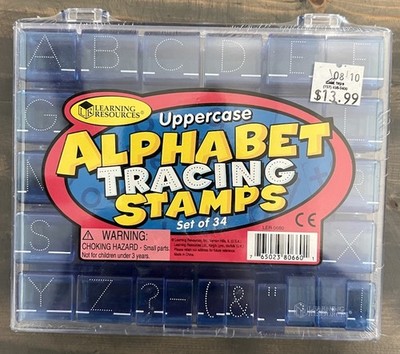 NEW! Learning Resources Upper Alphabet & Punctuation Tracing Stamps Set Of 34