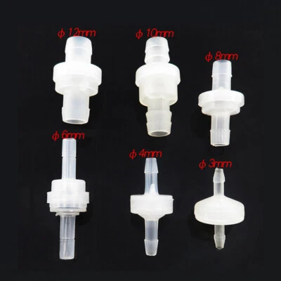 3mm 4mm 6mm 8mm 10mm 12mm Plastic One Way Non-return Valve Fuel Gas Liquid Air
