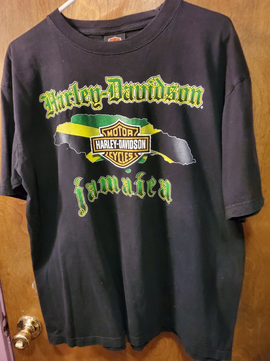 トップス harley davidson jamaica T shirts size M Vintage Harley Davidson Motorcycles Jamaica Men's Shirt Rare