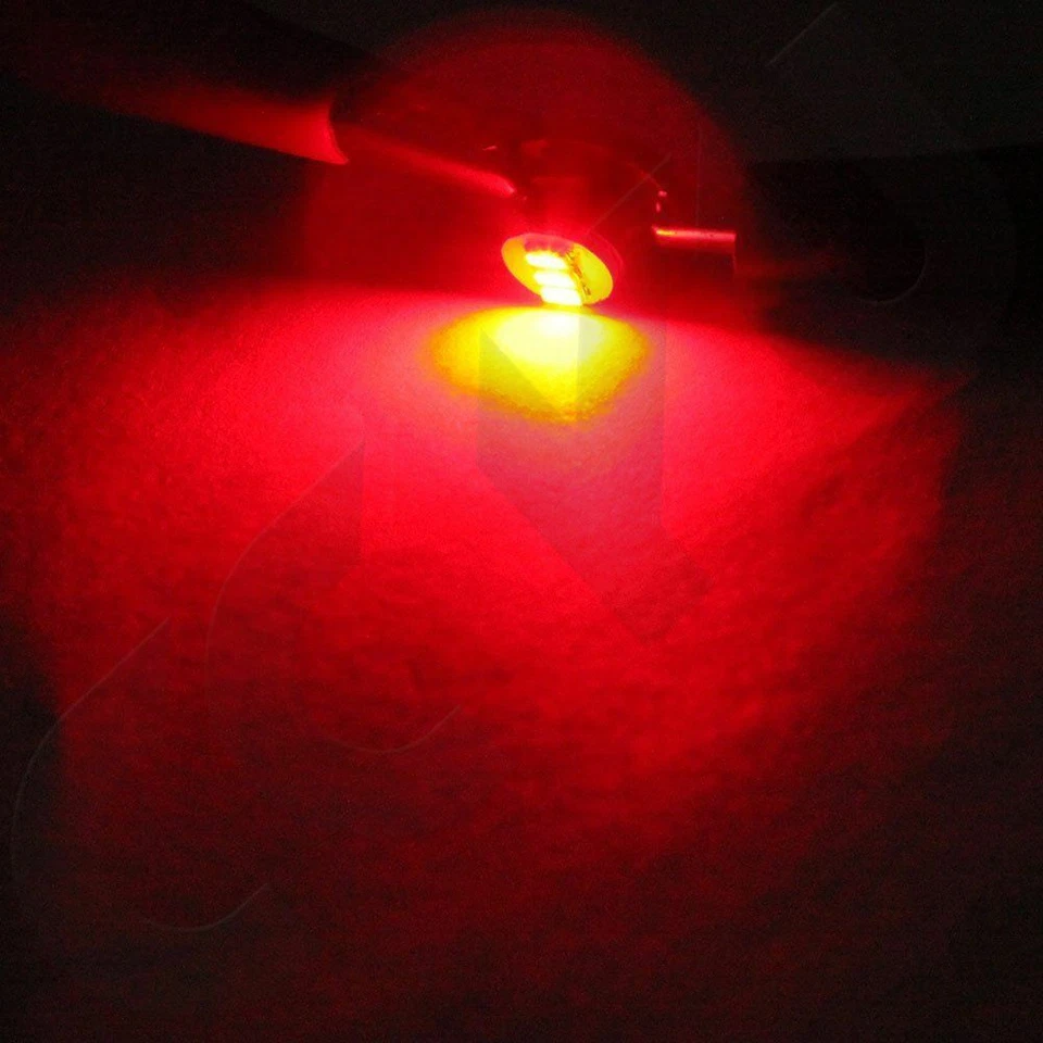 10X Super Red T5 /T4.7 3014 3SMD Dashboard Cluster Climate LED Light Bulb 12MM - Image 4 of 4