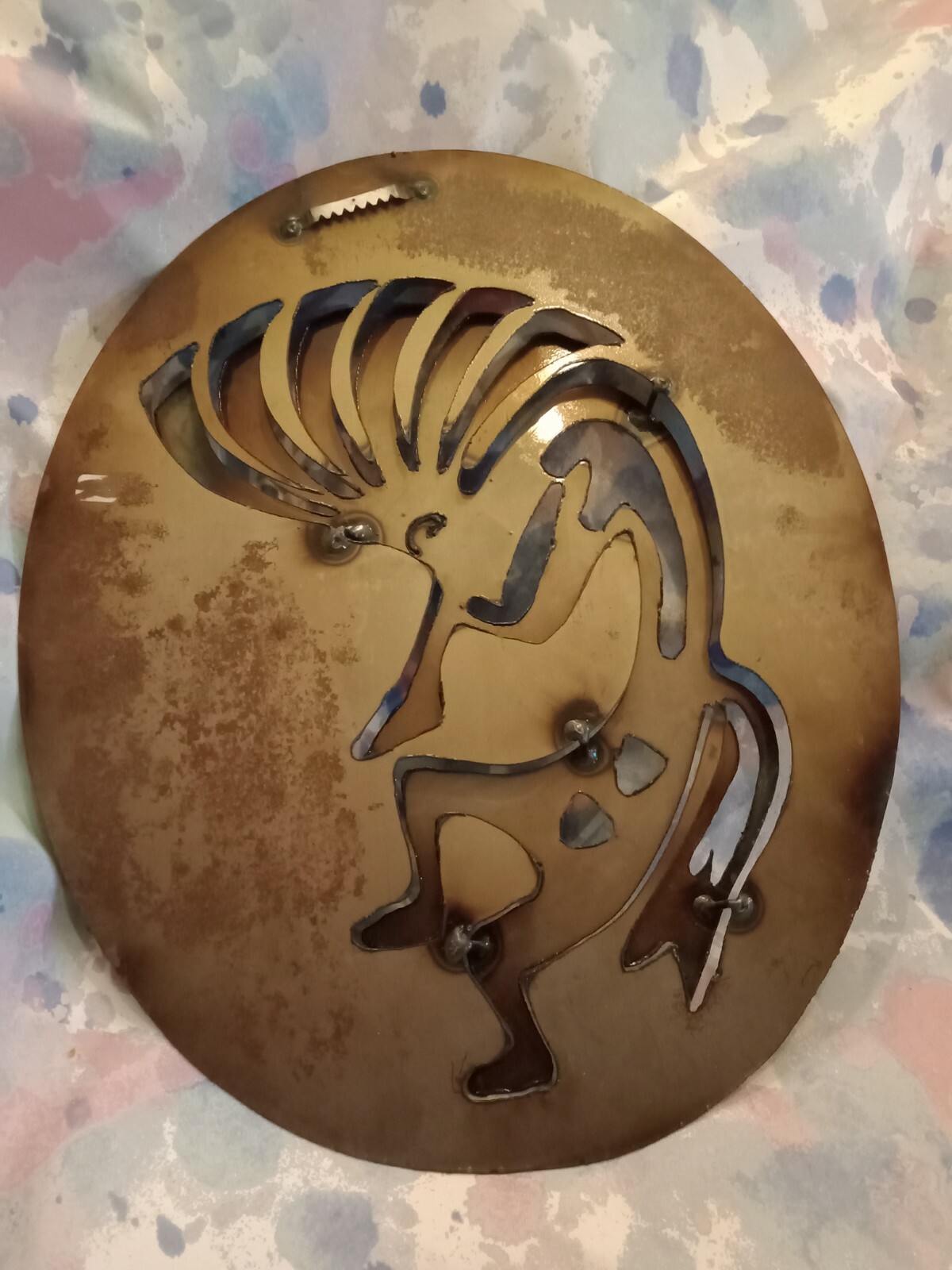 Rare Beautiful Large Kokopelli Dancer Native Heavy St… Gem