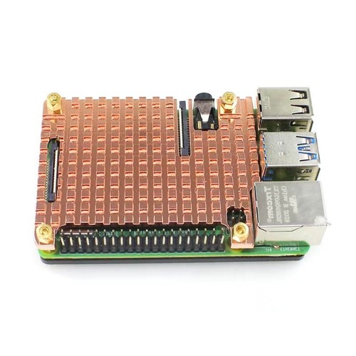 Funda de cobre puro Raspberry Pi 4 modelo b para protección disipador térmico de refrigeración - Imagen 8 de 9