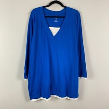 Woman Within Layered Look V Neck Tunic Size 1...