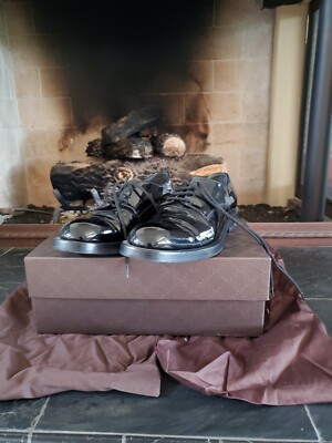 Mens Gucci patent leather Derby shoes - Main Image