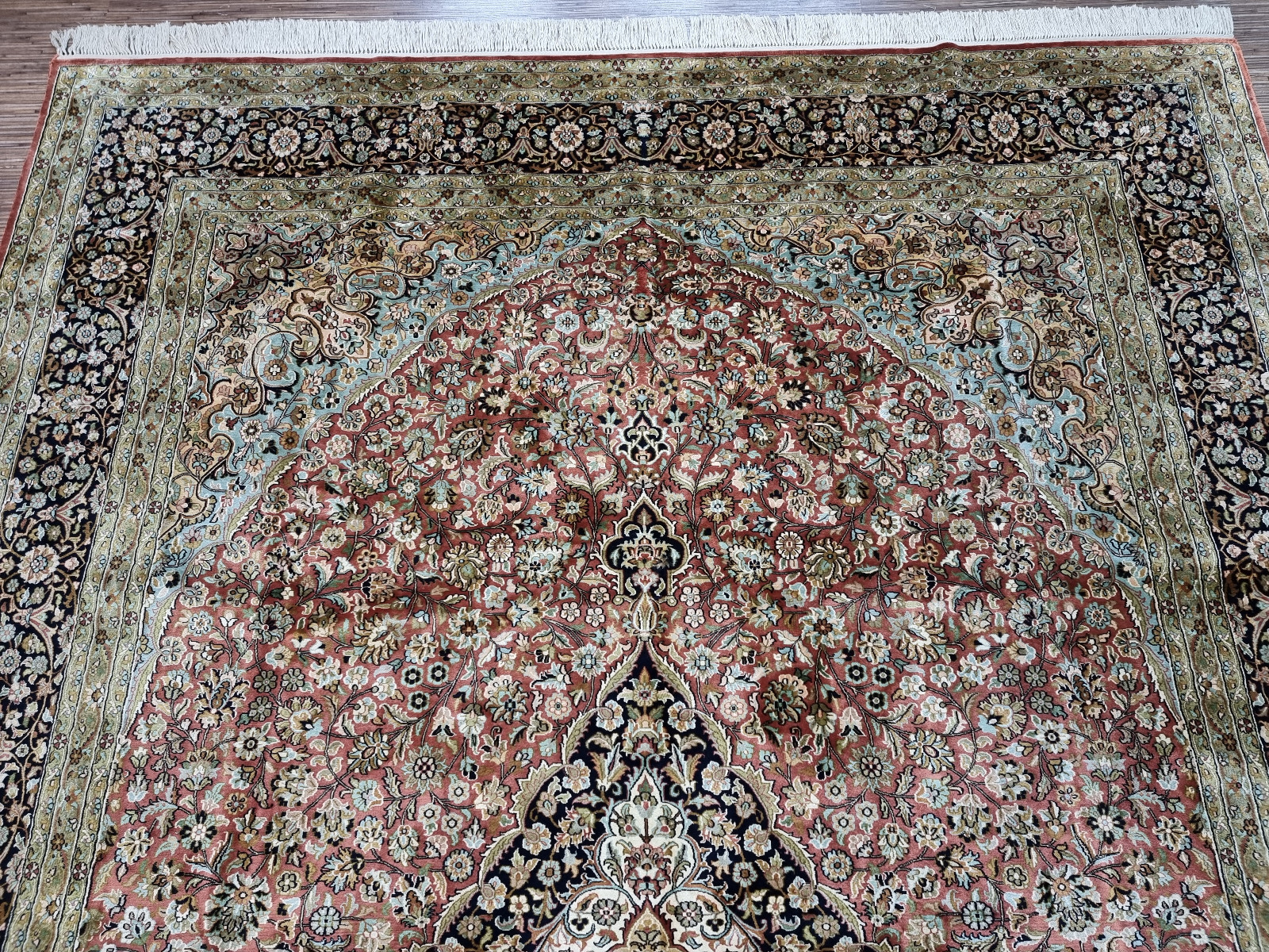 23221-Wunderschöner Original Kaschmir Seide,310x213cm², Carpet, Tappeto, Teppich