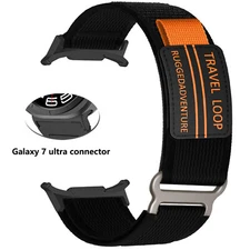 For Samsung Galaxy Watch Ultra 47mm Nylon Band Elastic Weave Sport Loop Strap