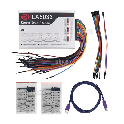 USB Logic Analyzer 32 Channel 500MHz Sample Rate 80MHz Bandwidth LA5032