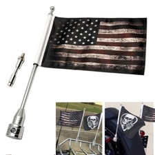 Motorrad Fahnenstange Fahnenmast Flaggenhalter Flag Flagge Halterung Für Harley