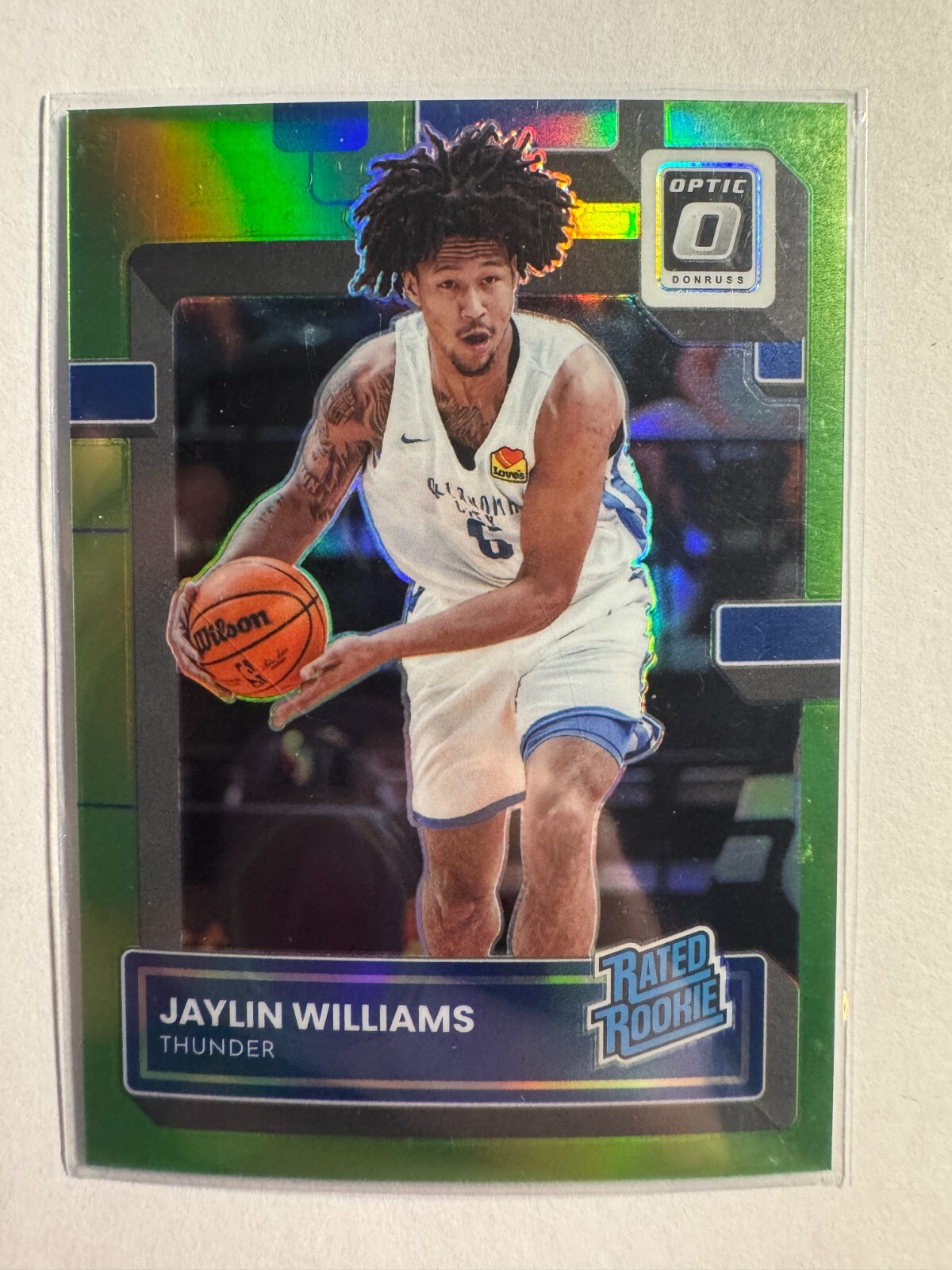 K282,013 - 2022-23 Donruss Optic Lime Green #246 Jaylin Williams RR #/149