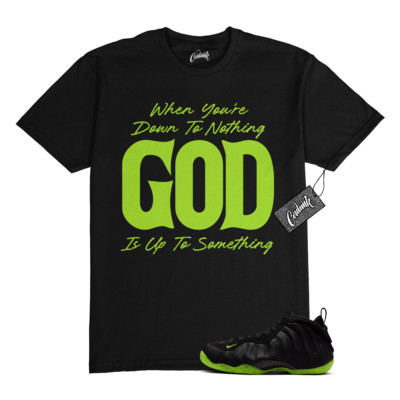 Foamposite Volt Black Air One T Shirt Match UTS