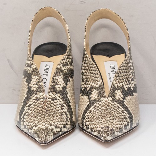 Jimmy Choo Saise 85 Snake Printed Leather Heels, Size 36 EU (6 US) - Picture 6 of 8