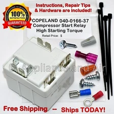 Copeland 040-0166-37 Compressor Start Relay for Goodman Air HVAC, Ships TODAY!