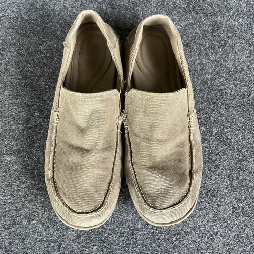CROCS 202056 Santa Cruz 2 Luxe Khaki Tan Loafer Shoes Men's Sz 13 - Picture 4 of 11