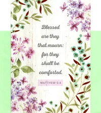 With Sympathy Purple Flower Garden Gardener Botanical Dayspring Greeting Card