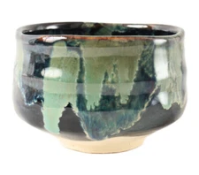 Mino ware Japanese Pottery Matcha Bowl Mix Blue&Green