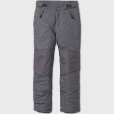 All In Motion Snow Ski Pants Solid Gray Nylon Adjustable Waist Youth Medium EUC