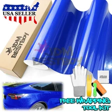 Gloss Diamond Glitter Royal Blue Sparkle Metallic Vinyl Wrap Sticker Decal Sheet