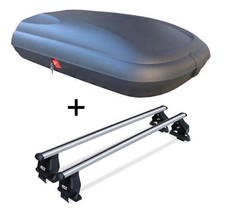 Dachbox VDPBA320 320L Carbonlook + Dachträger Menabo Tema VW Golf III 91-97 Alu