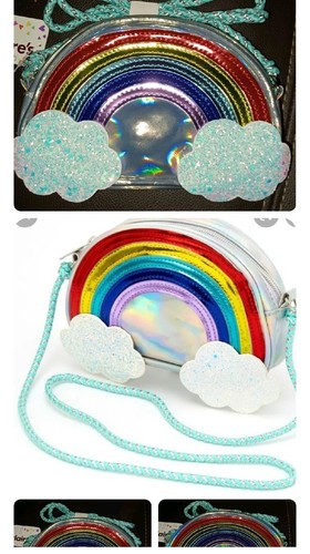 CLAIRE'S CLUB RAINBOW CLOUD NINE CROSSBODY HOLOGRAPHIC BAG - 第 2/3 張圖片