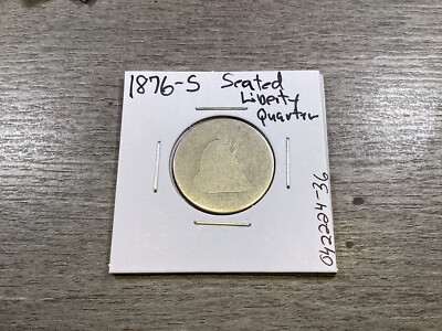 1876 S Seated Liberty Silver Quarter Type 4 Resumed Motto No Arrows 042224 36tr