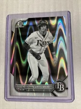 2022 Bowman Draft #BDC-38- CURTIS MEAD Ray Wave Refractor SP Rookie RC Card.