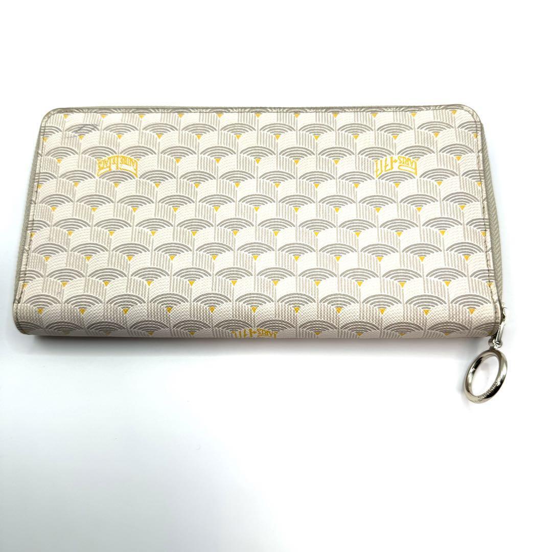 Faure Le Page Ercaille Long Wallet White Beige Multi-Color Zip 