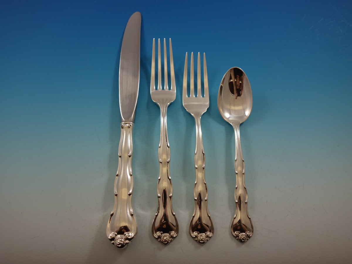アメリカ■ゴーハム■STERLING925製サラダフォーク■Rondoパターン■ Rondo by Gorham Sterling Silver Flatware Set for 8 Service 57